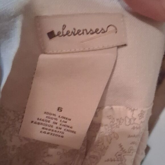 Elevenses Cream Linen Blazer Size 6 - Picture 7 of 9
